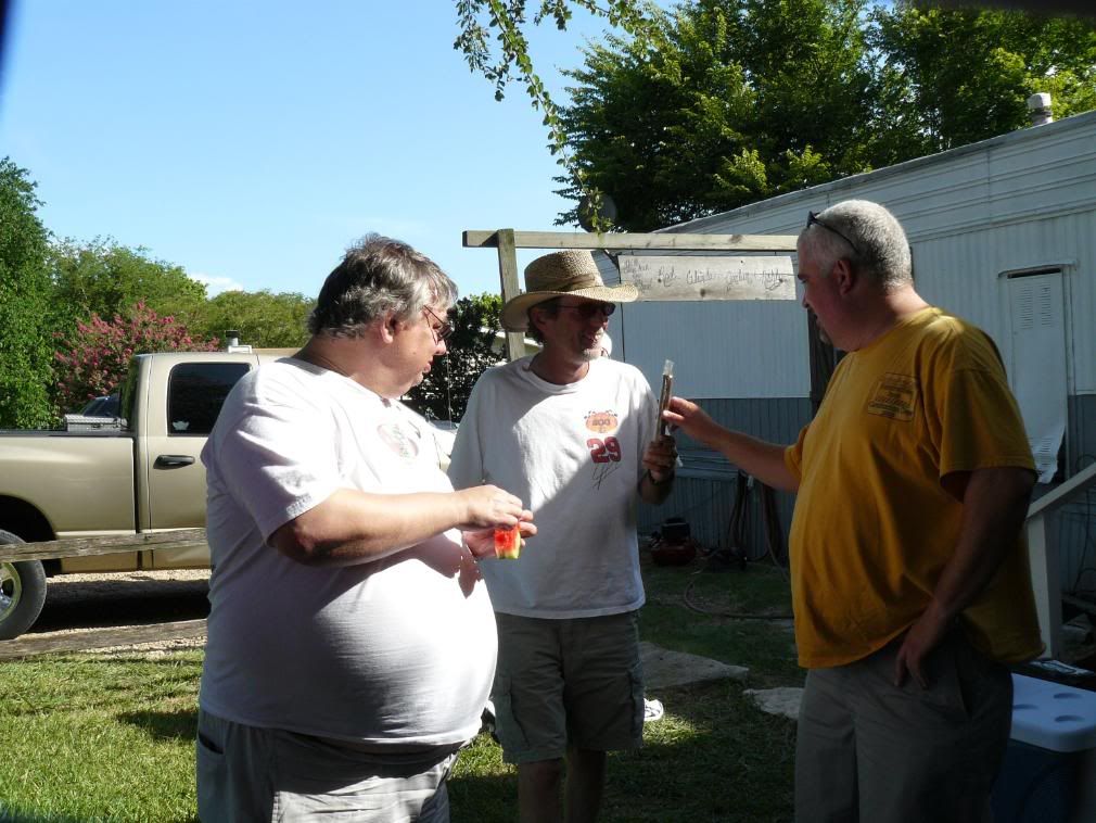 Jon givin Dave the Cigar photo OgresCookOut2008065.jpg