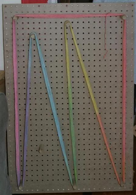 Warping board with 16 ft color repeat