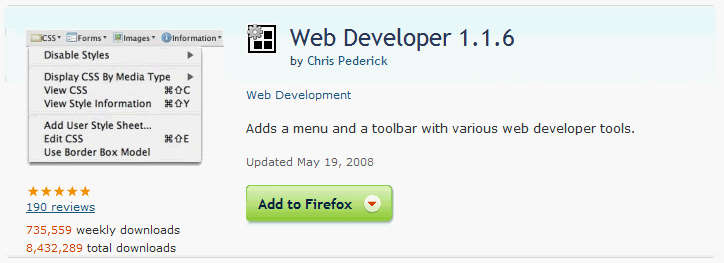 7 Plug In To Make Your Firefox Like A Pro webdeveloper 7 plug-in to make your firefox like a Pro