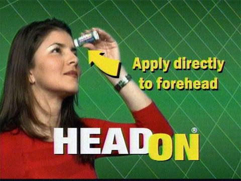 HeadOn apply directly photo: HEAD ON, APPLY DIRECTLY TO YOUR FOREHEAD Headon.jpg