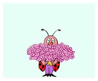Ladybug flower thanks