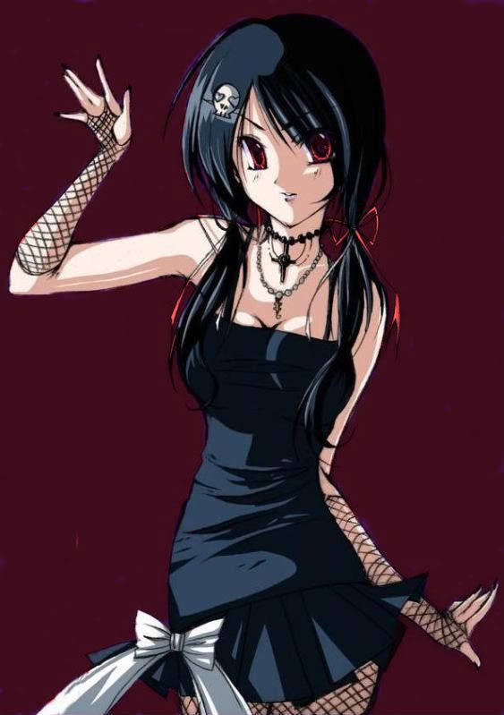 anime wolf girl with black hair. she is in her wolf-form.