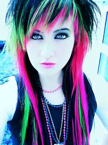 hairstyles with streaks. Some scene and emo hair cuts