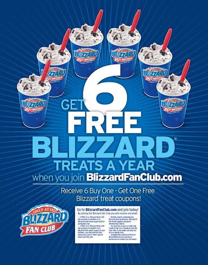 Free B1G1 Dairy Queen Coupons