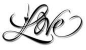 love in cursive