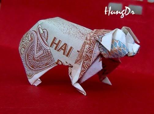 Con lợn Đỉnh cao nghệ thuật xếp tiền giấy Việt Nam
