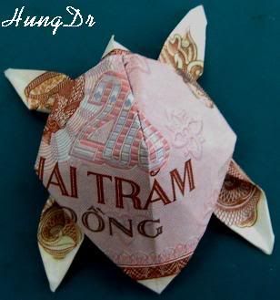 Rùa biển Đỉnh cao nghệ thuật xếp tiền giấy Việt Nam