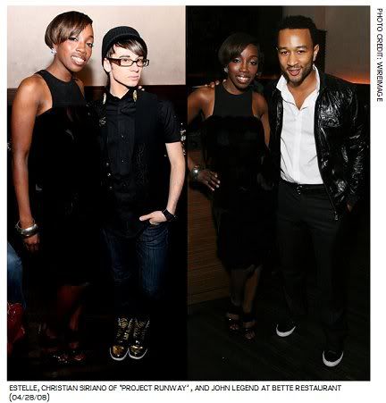 Estelle with John Legend and Christian Siriano