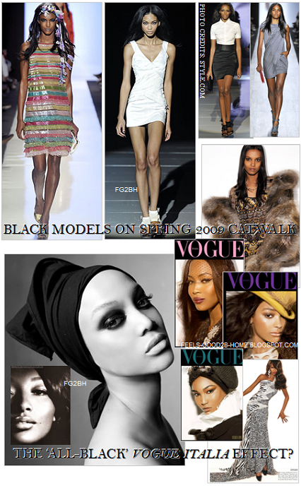 there have been relative more black models strutting their stuff on the