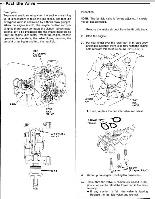 2000 Honda civic check engine light low idle #2