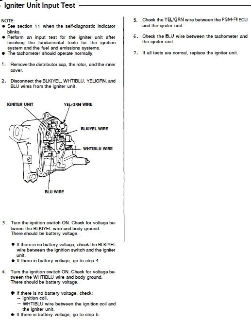 Wiring Diagram for the Ignition System - Honda-Tech - Honda Forum