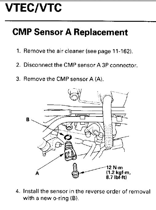2003 Honda civic camshaft position sensor location #3