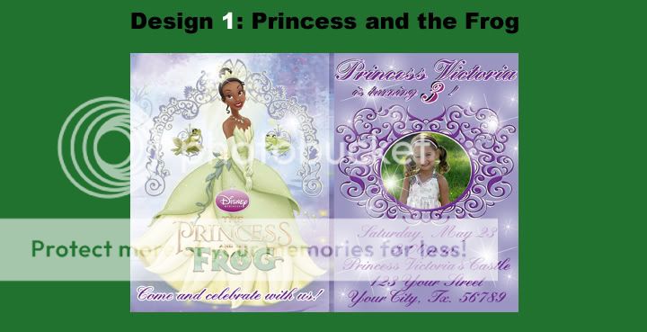 Princess And The Frog Custom Birthday Invitations  