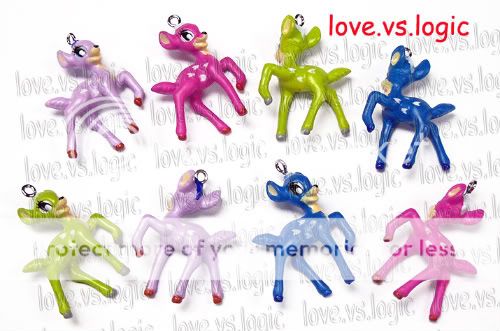 Baby Bambi* Soft Plastic Charms.Mix Colors  