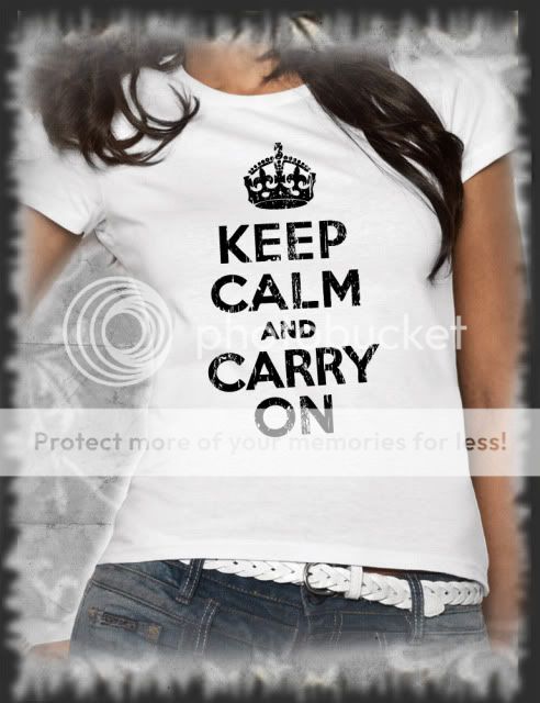 Retro, T Shirt Keep calm and carry onVintage distressed