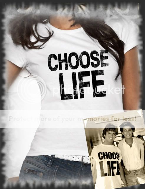 Retro, T Shirt Choose life George Michael, Rock Pop, Vintage