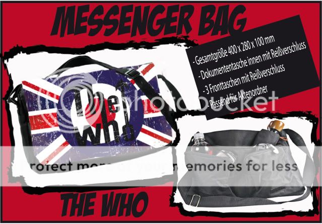 Messenger Bag The Who  Retro, Schultertasche, Schultasche